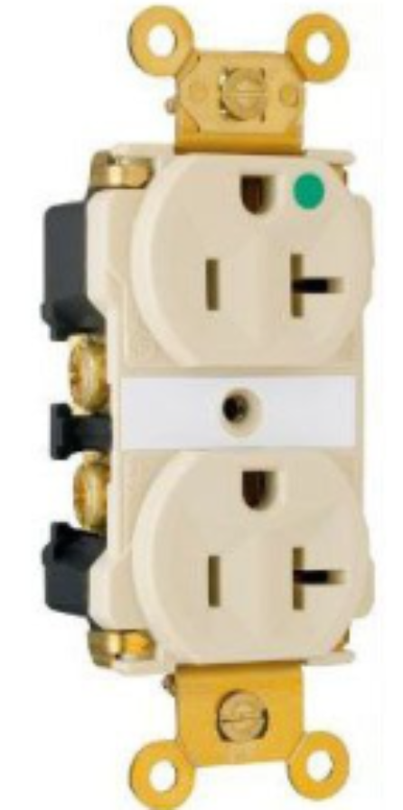 Duplex Ivory Receptacle 20AMP 125V